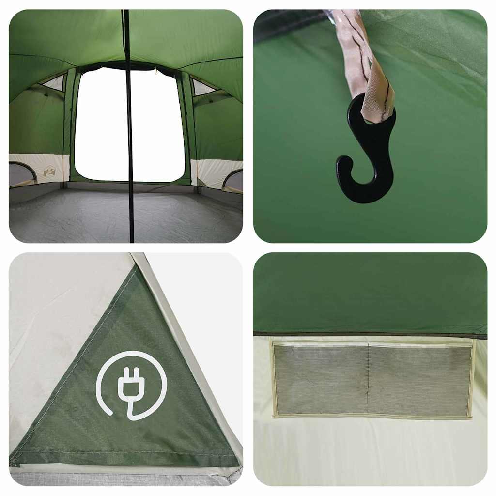 vidaXL Kuppelzelt mit Dach mit Speicher Grün 505 x 450 x 248 cm