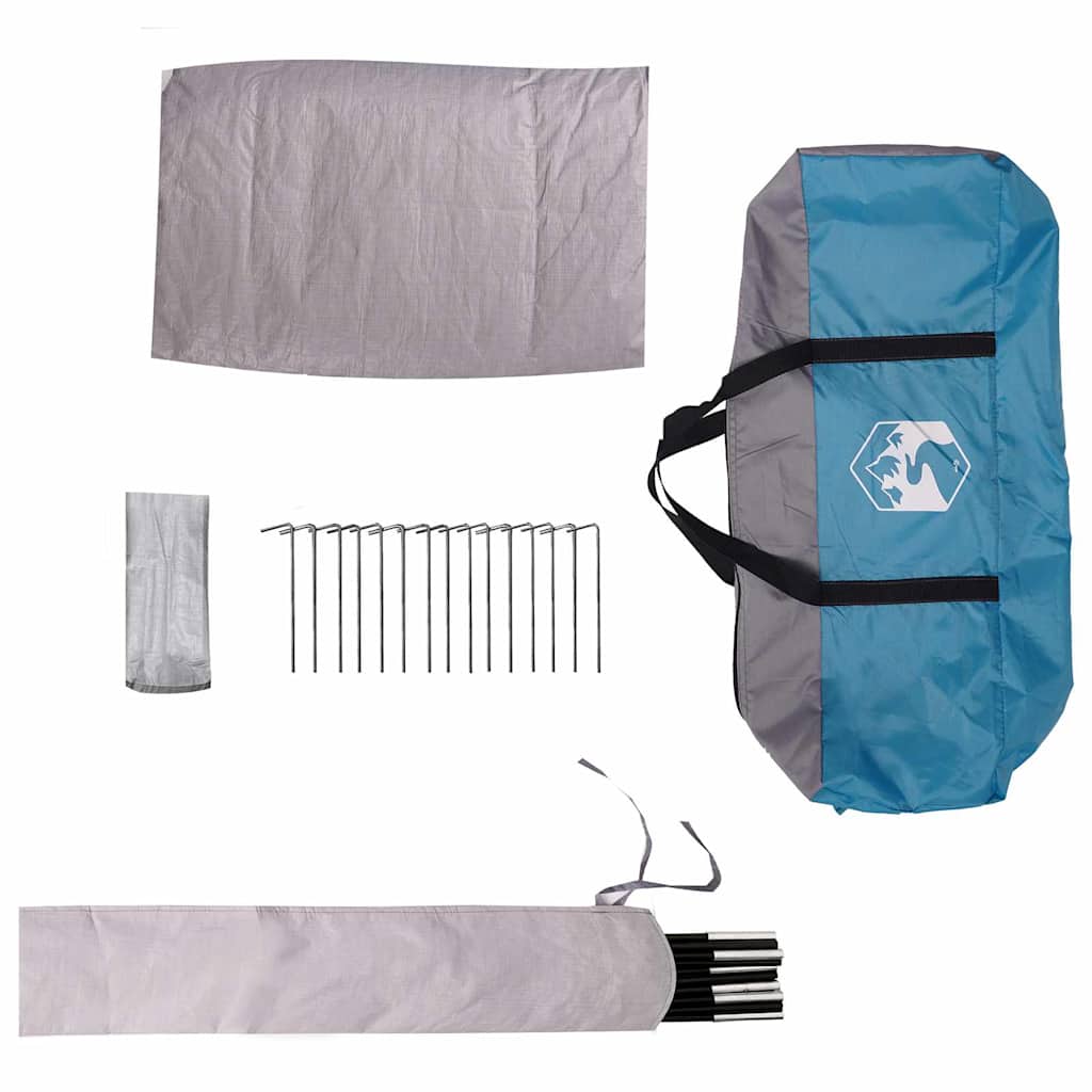vidaXL Kuppelzelt mit Dach mit Speicher Blau 505 x 450 x 248 cm