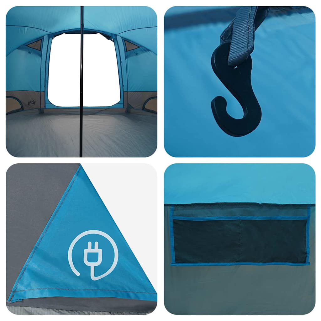 vidaXL Kuppelzelt mit Dach mit Speicher Blau 505 x 450 x 248 cm