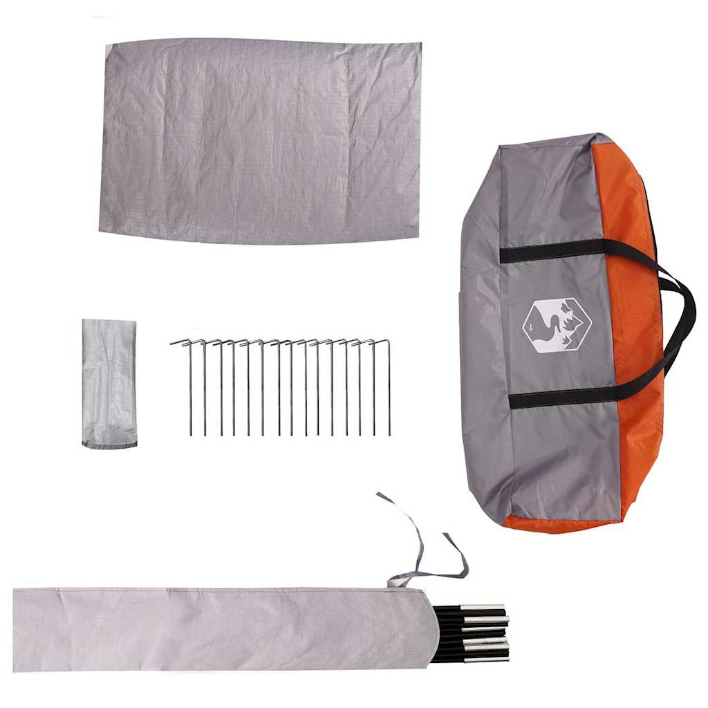 vidaXL Kuppelzelt mit Dach Grau und Orange 505 x 450 x 248 cm