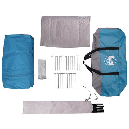 vidaXL Hütten-Zelt mit Dach mit Speicher Blau 425 x 396 x 222 cm