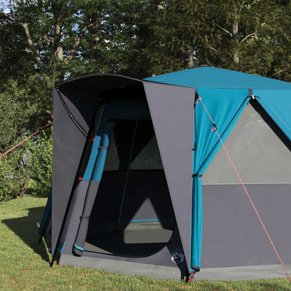 vidaXL Hütten-Zelt mit Dach mit Speicher Blau 425 x 396 x 222 cm