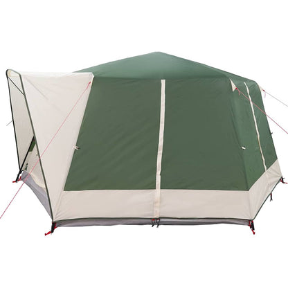 vidaXL Hütten-Zelt mit Dach mit Speicher Grün 400 x 350 x 212 cm