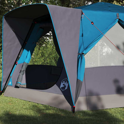 vidaXL Hütten-Zelt mit Dach mit Speicher Blau 400 x 350 x 212 cm