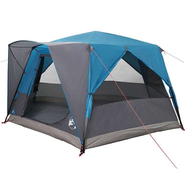 vidaXL Hütten-Zelt mit Dach mit Speicher Blau 400 x 350 x 212 cm