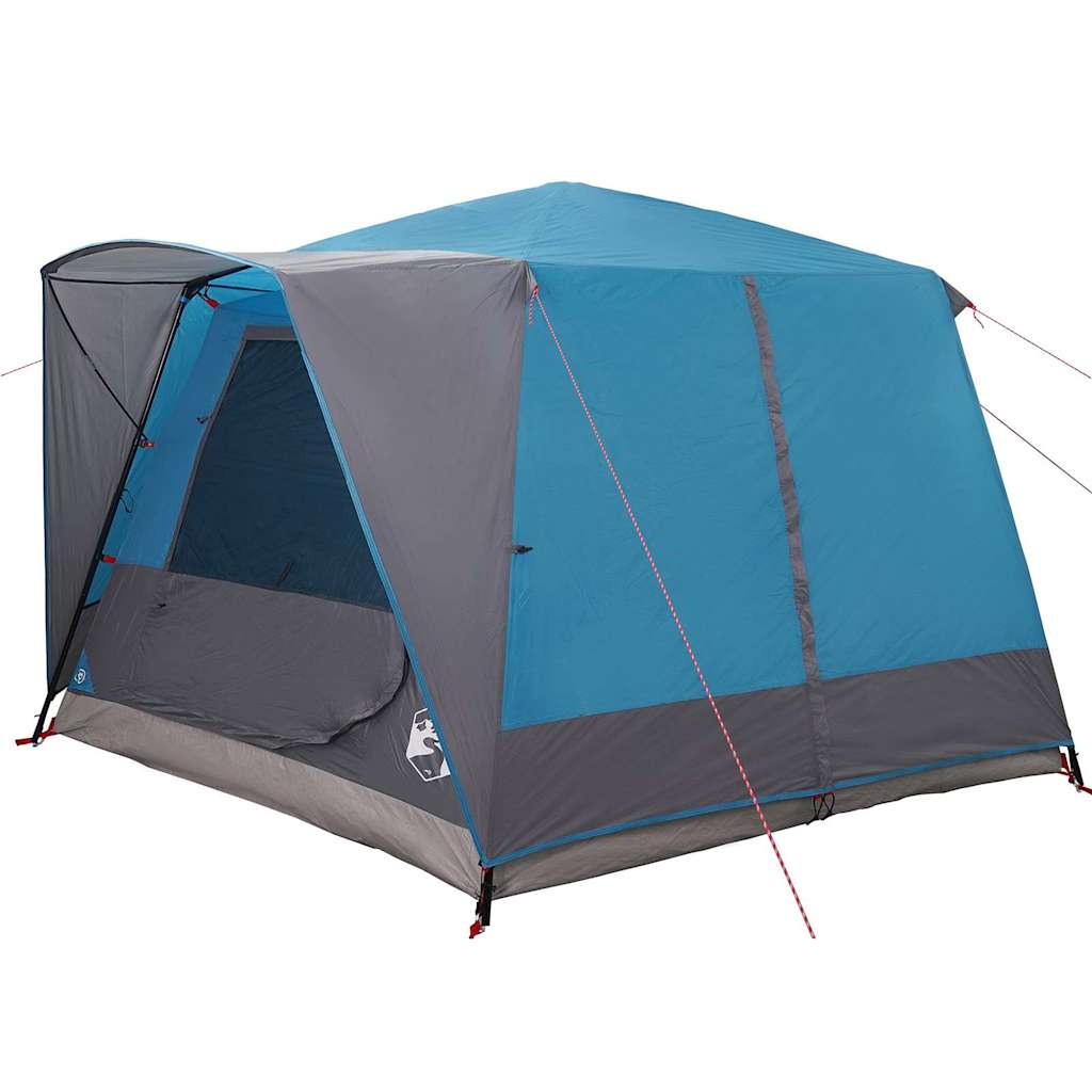 vidaXL Hütten-Zelt mit Dach mit Speicher Blau 400 x 350 x 212 cm
