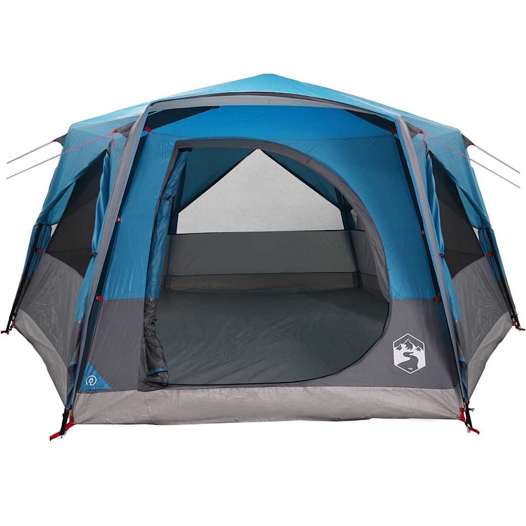 vidaXL Hütten-Zelt mit Dach mit Speicher Blau 400 x 350 x 212 cm