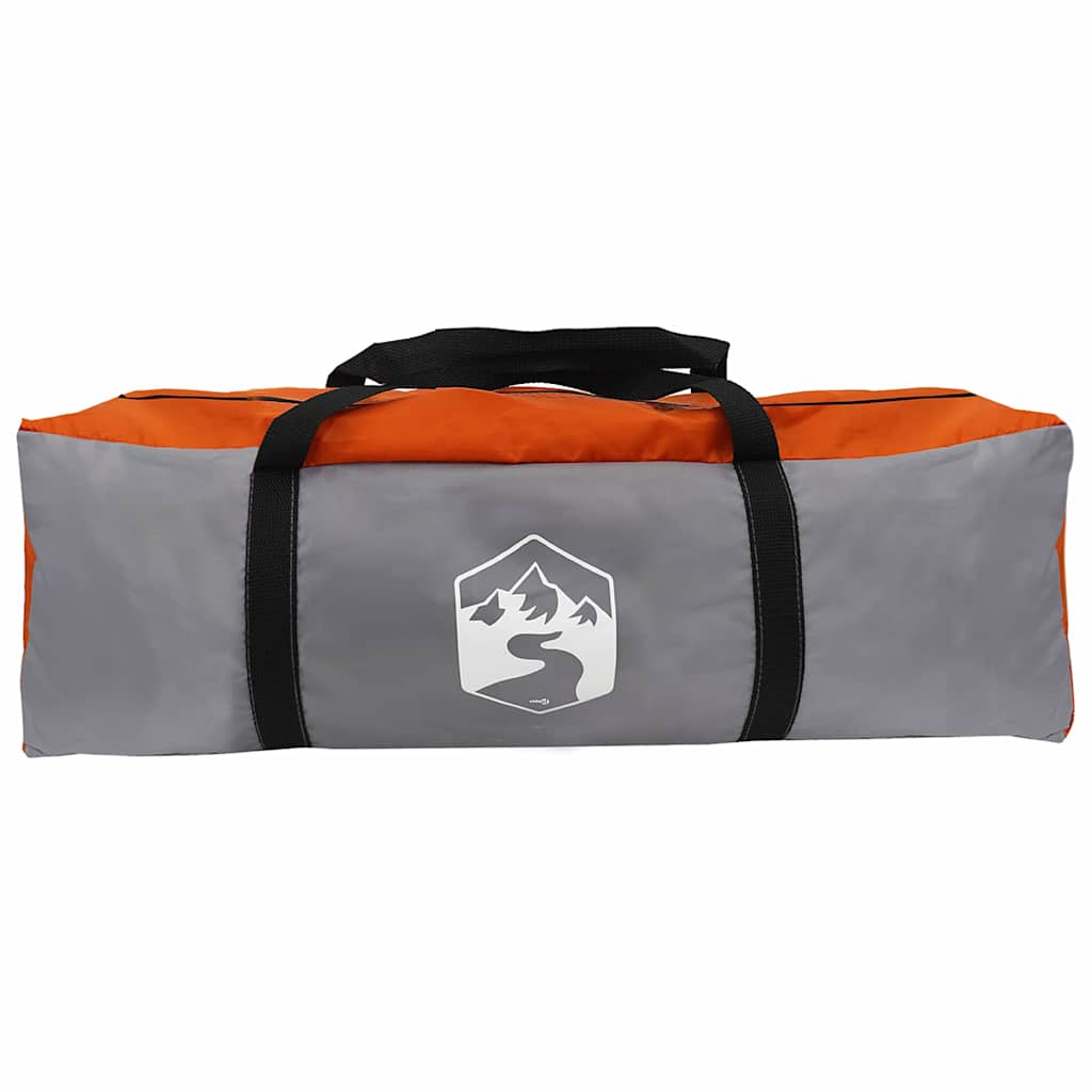 vidaXL Hütten-Zelt mit Dach Grau und Orange 400 x 350 x 212 cm