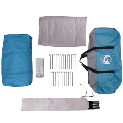 vidaXL Hütten-Zelt mit Dach Blau und Grau 320 x 320 x 203 cm