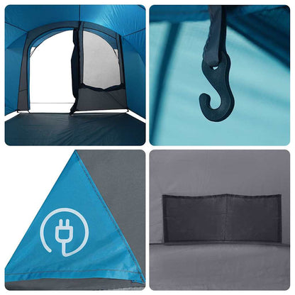 vidaXL Tunnelzelt mit Dach Blau und Grau 740 x 370 x 220 cm
