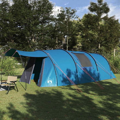 vidaXL Tunnelzelt mit Dach Blau und Grau 740 x 370 x 220 cm