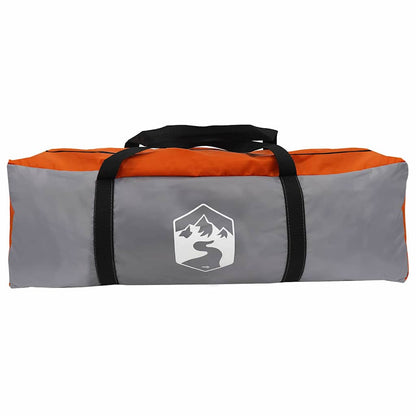 vidaXL Tunnelzelt mit Dach Grau und Orange 740 x 370 x 220 cm
