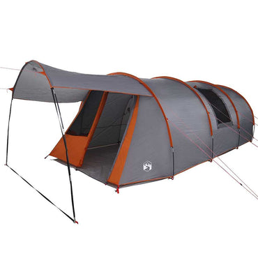 vidaXL Tunnelzelt mit Dach Grau und Orange 740 x 370 x 220 cm
