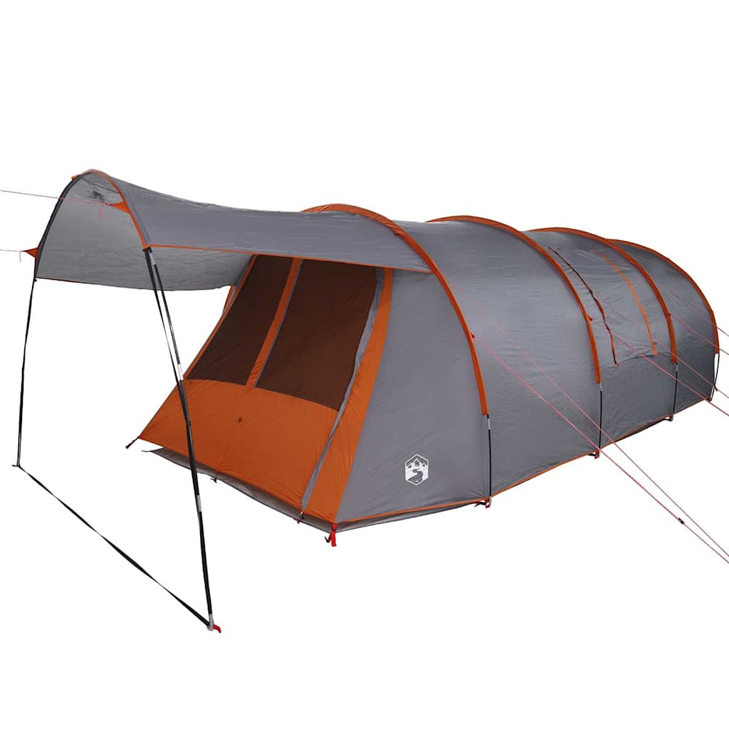vidaXL Tunnelzelt mit Dach Grau und Orange 740 x 370 x 220 cm