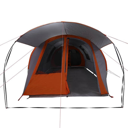 vidaXL Tunnelzelt mit Dach Grau und Orange 740 x 370 x 220 cm