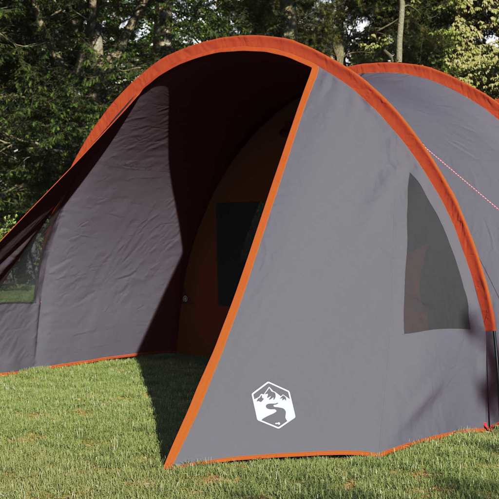 vidaXL Tunnelzelt mit Dach Grau und Orange 778 x 356 x 210 cm