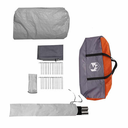 vidaXL Tunnelzelt mit Dach Grau und Orange 700 x 590 x 215 cm