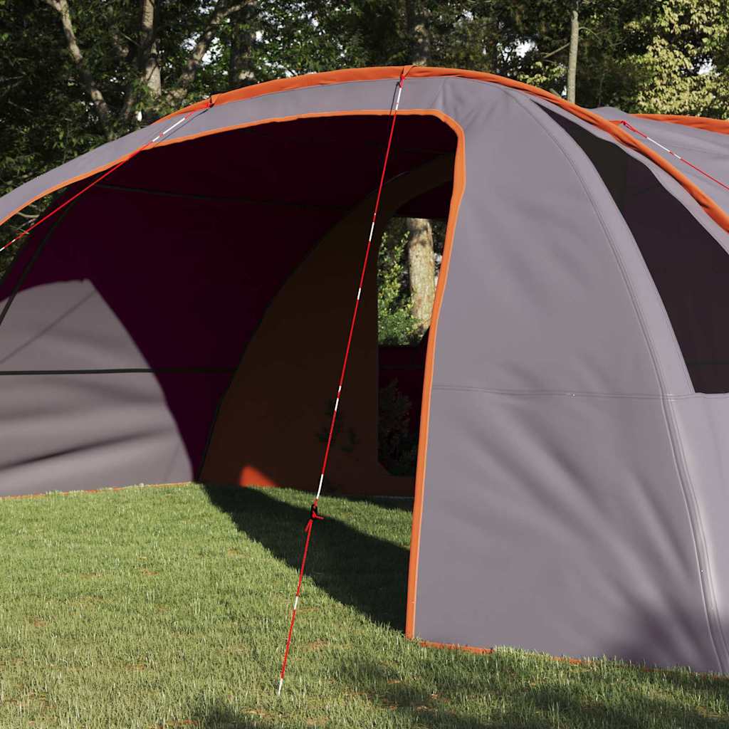 vidaXL Tunnelzelt mit Dach Grau und Orange 700 x 590 x 215 cm