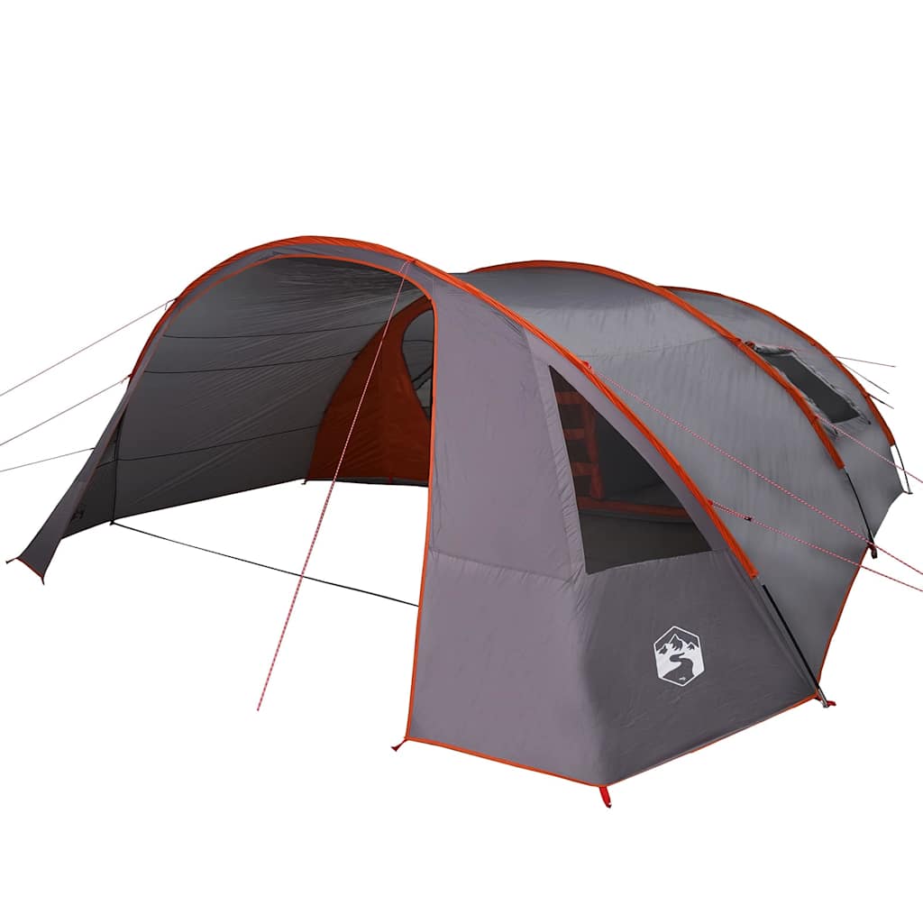 vidaXL Tunnelzelt mit Dach Grau und Orange 700 x 590 x 215 cm