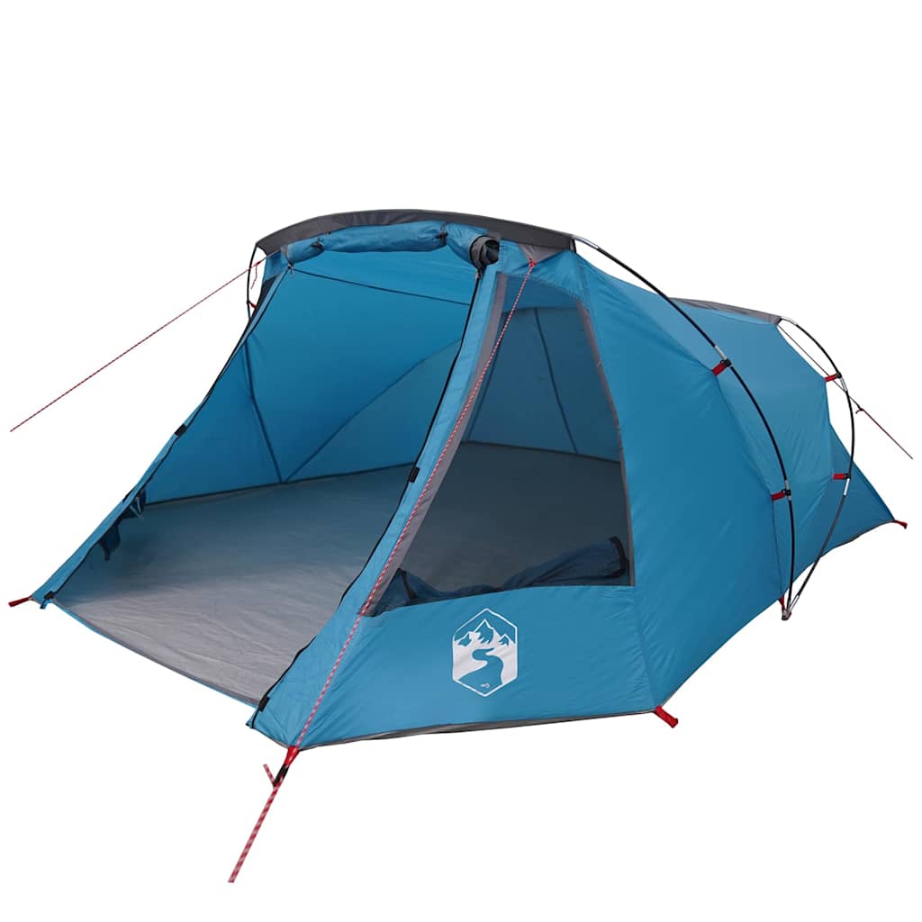 vidaXL Tunnelzelt mit Dach Blau und Grau 328 x 228 x 115 cm