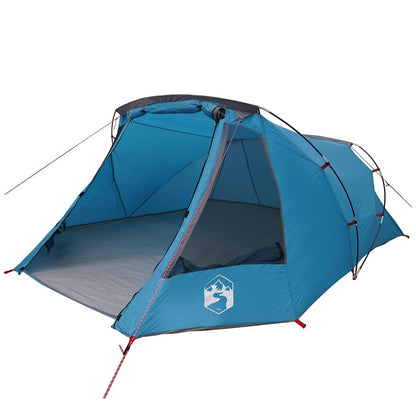 vidaXL Tunnelzelt mit Dach Blau und Grau 328 x 228 x 115 cm