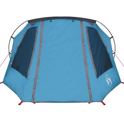 vidaXL Tunnelzelt mit Dach Blau und Grau 328 x 228 x 115 cm