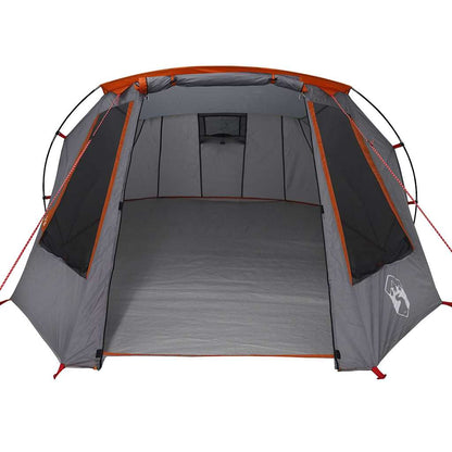 vidaXL Tunnelzelt mit Dach Grau und Orange 328 x 228 x 115 cm