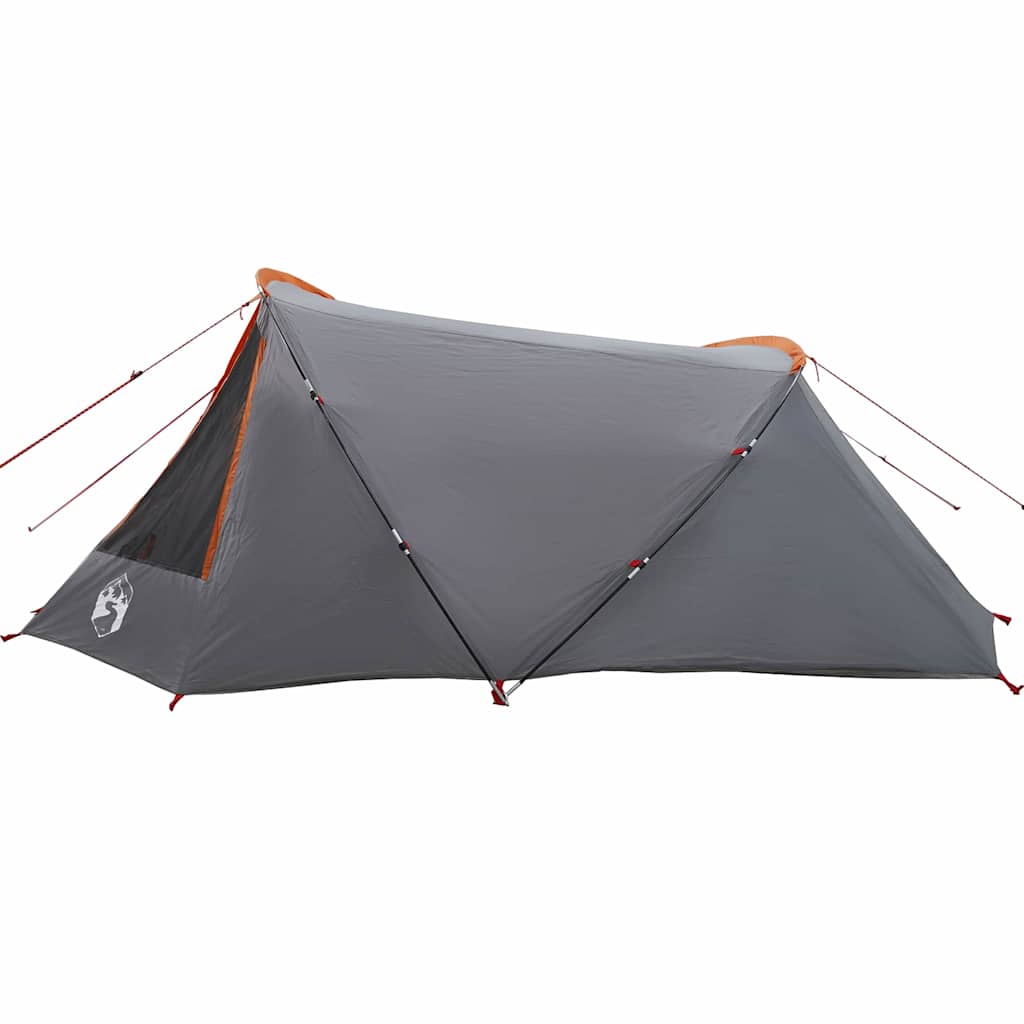 vidaXL Tunnelzelt mit Dach Grau und Orange 328 x 228 x 115 cm