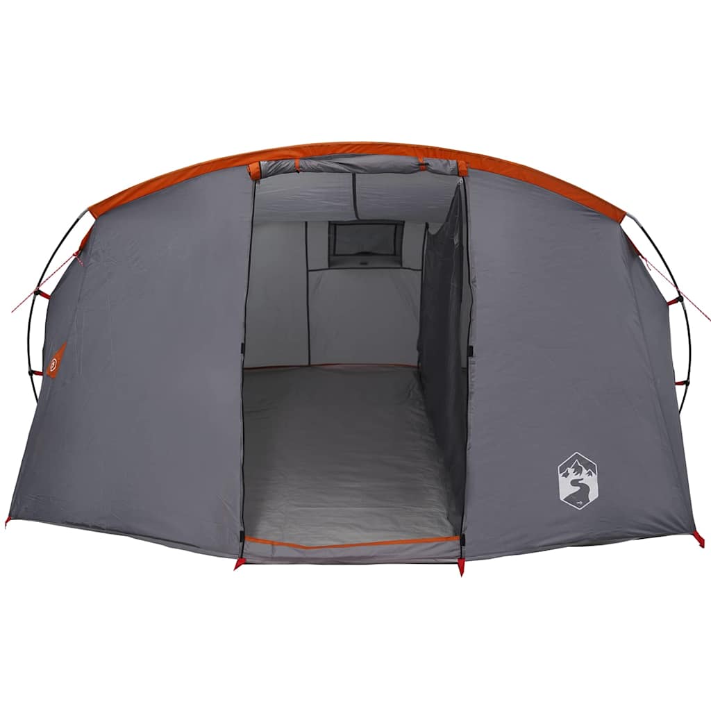vidaXL Tunnelzelt mit Dach Grau und Orange 318 x 275 x 140 cm