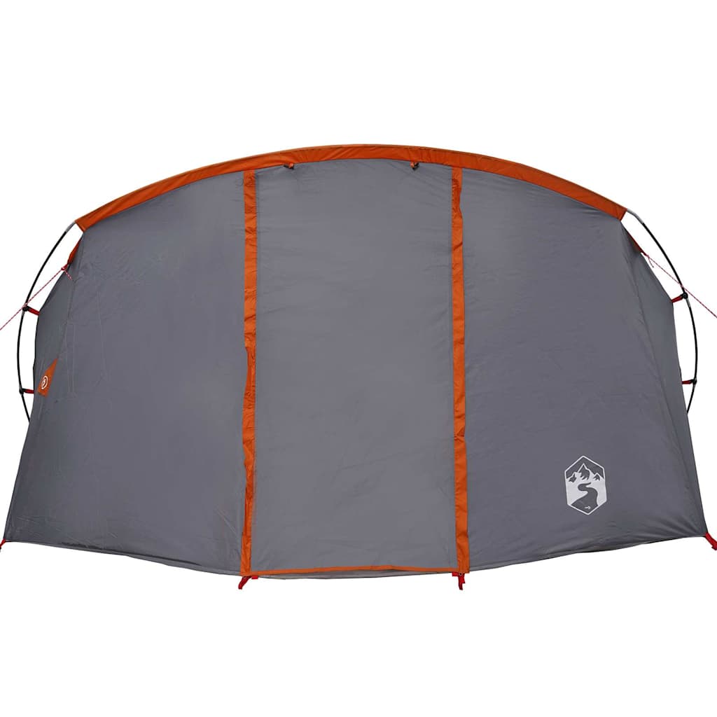 vidaXL Tunnelzelt mit Dach Grau und Orange 318 x 275 x 140 cm