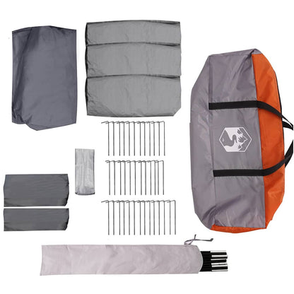 vidaXL Familienzelt mit Dach Grau und Orange 760 x 645 x 230 cm