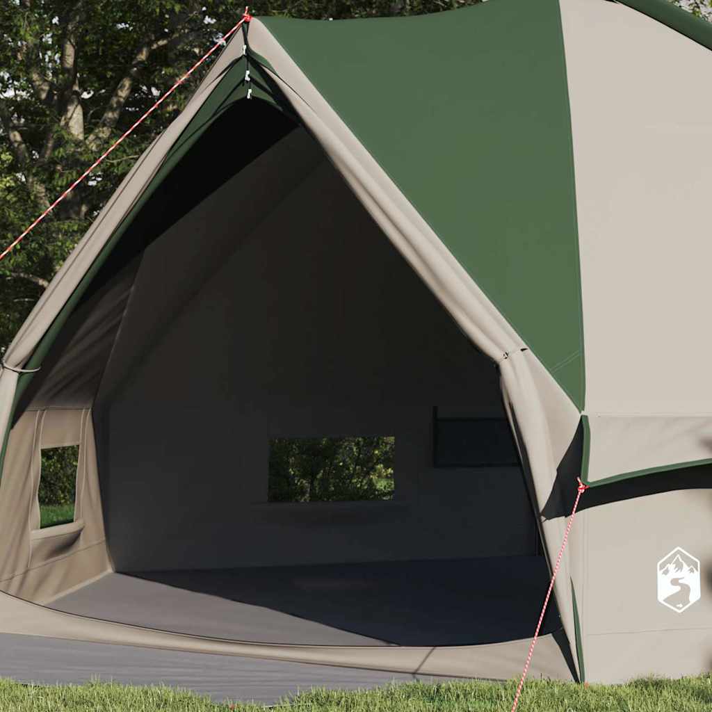 vidaXL Teepee Zelt mit Dach Grün und Weiß 490 x 410 x 210 cm
