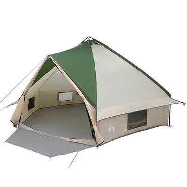 vidaXL Teepee Zelt mit Dach Grün und Weiß 490 x 410 x 210 cm