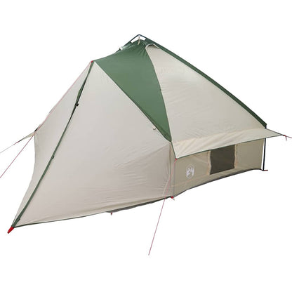 vidaXL Teepee Zelt mit Dach Grün und Weiß 490 x 410 x 210 cm