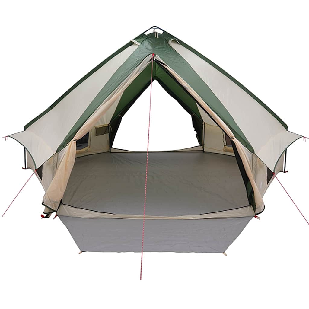 vidaXL Teepee Zelt mit Dach Grün und Weiß 490 x 410 x 210 cm