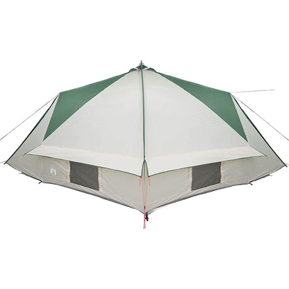 vidaXL Teepee Zelt mit Dach Grün und Weiß 490 x 410 x 210 cm