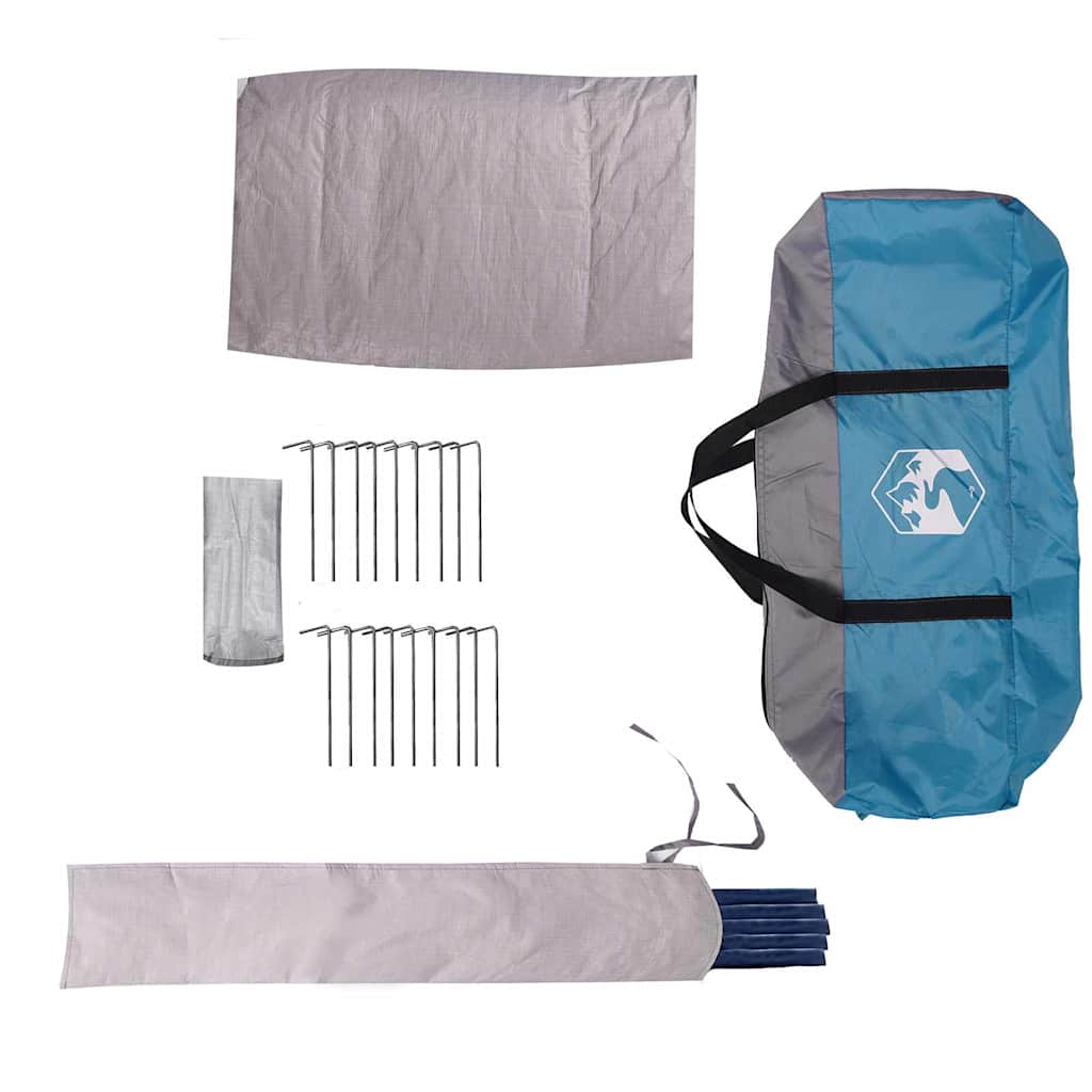 vidaXL Teepee Zelt mit Dach Blau und Grau 490 x 410 x 210 cm