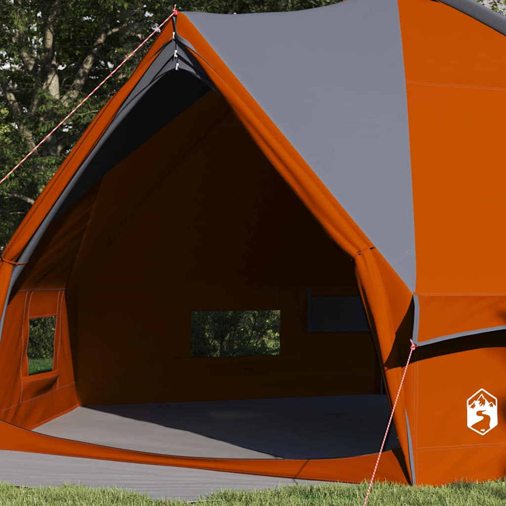 vidaXL Teepee Zelt mit Dach Grau und Orange 490 x 410 x 210 cm