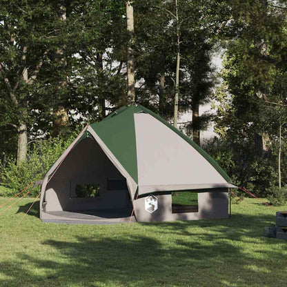 vidaXL Teepee Zelt mit Dach Grün und Weiß 490 x 410 x 210 cm