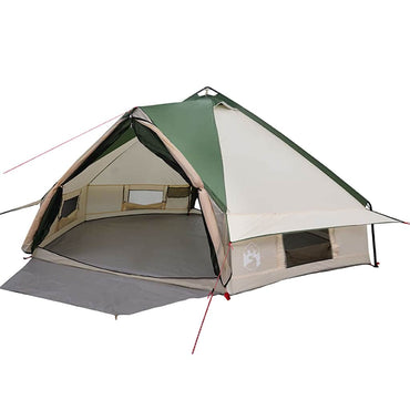 vidaXL Teepee Zelt mit Dach Grün und Weiß 490 x 410 x 210 cm