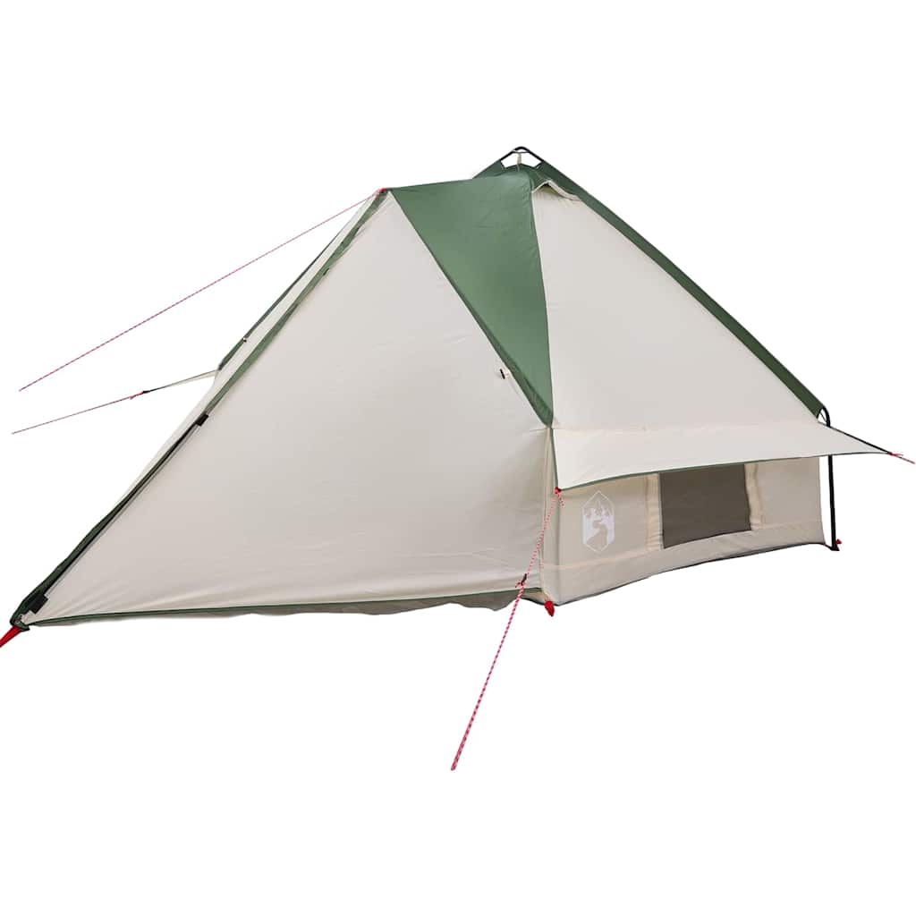 vidaXL Teepee Zelt mit Dach Grün und Weiß 490 x 410 x 210 cm