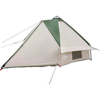 vidaXL Teepee Zelt mit Dach Grün und Weiß 490 x 410 x 210 cm