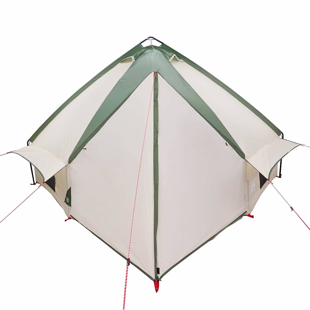 vidaXL Teepee Zelt mit Dach Grün und Weiß 490 x 410 x 210 cm