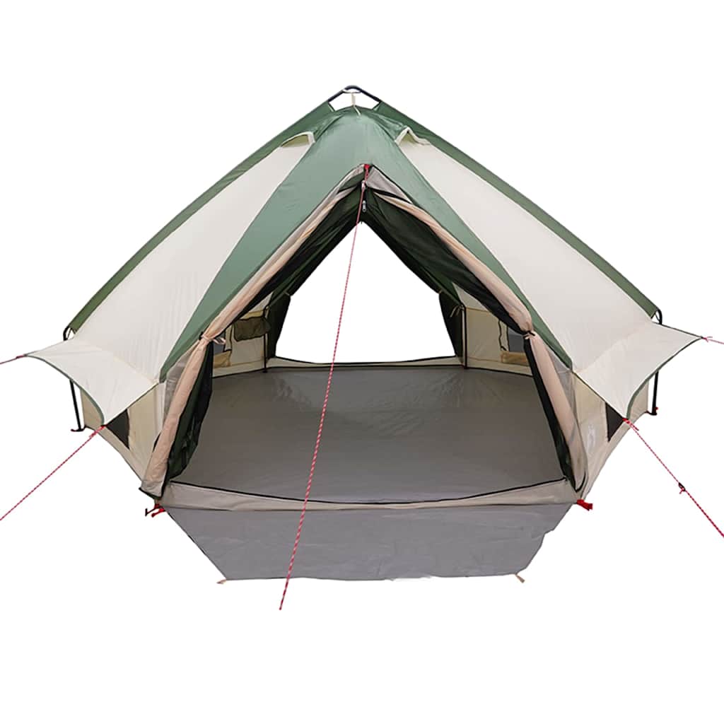 vidaXL Teepee Zelt mit Dach Grün und Weiß 490 x 410 x 210 cm