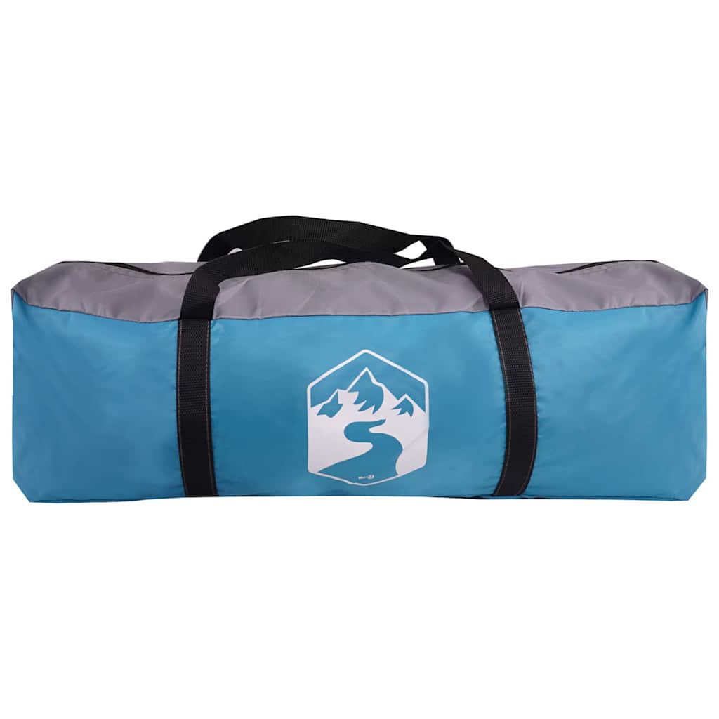 vidaXL Teepee Zelt mit Dach Blau und Grau 490 x 410 x 210 cm