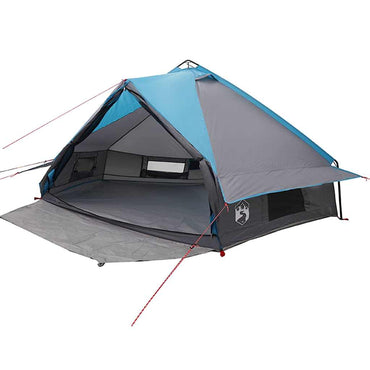 vidaXL Teepee Zelt mit Dach Blau und Grau 490 x 410 x 210 cm