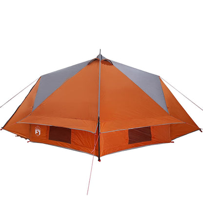 vidaXL Teepee Zelt mit Dach Grau und Orange 490 x 410 x 210 cm