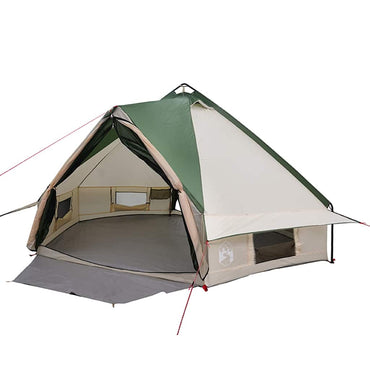 vidaXL Teepee Zelt mit Dach Grün und Weiß 490 x 410 x 210 cm