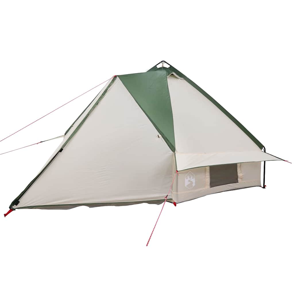vidaXL Teepee Zelt mit Dach Grün und Weiß 490 x 410 x 210 cm