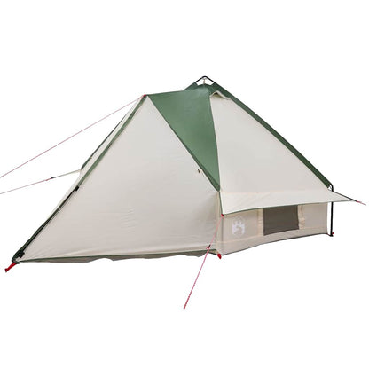 vidaXL Teepee Zelt mit Dach Grün und Weiß 490 x 410 x 210 cm